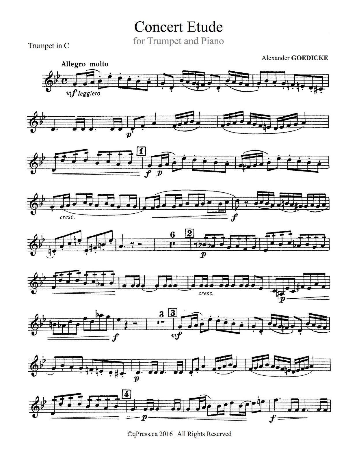 trumpet etudes sheet music pdf